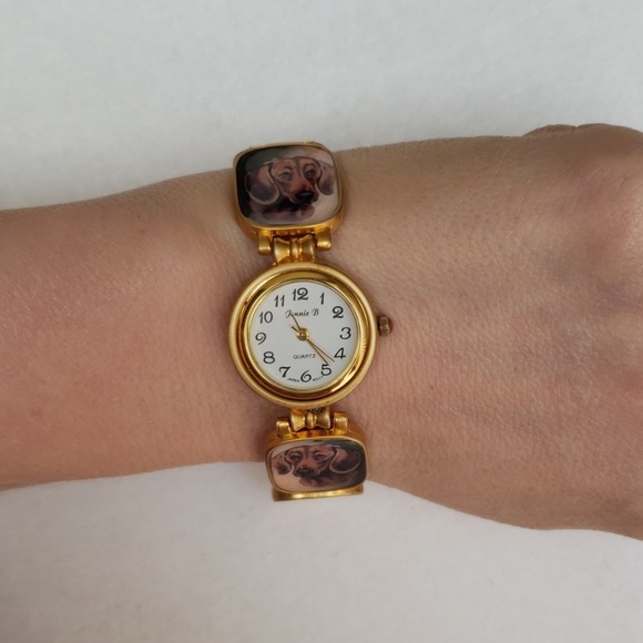 Darling Daschund Dog Puppy Collectors Watch - Picture 1 of 7